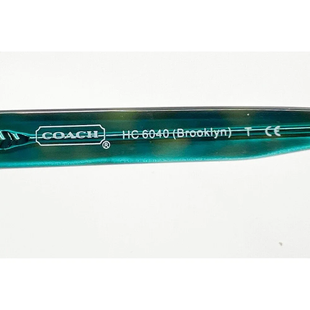 Coach Eyeglasses Womens Dark Tortoise Teal HC 6040 Brooklyn 52-16-135